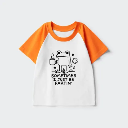 Tokyo-Tiger Sometimes A Frog Just Needs To Fart Kids Raglan T-shirt