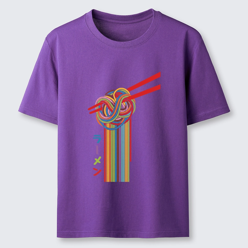 Tokyo-Tiger Colorful Noodles On Red Chopsticks Classic T-Shirt