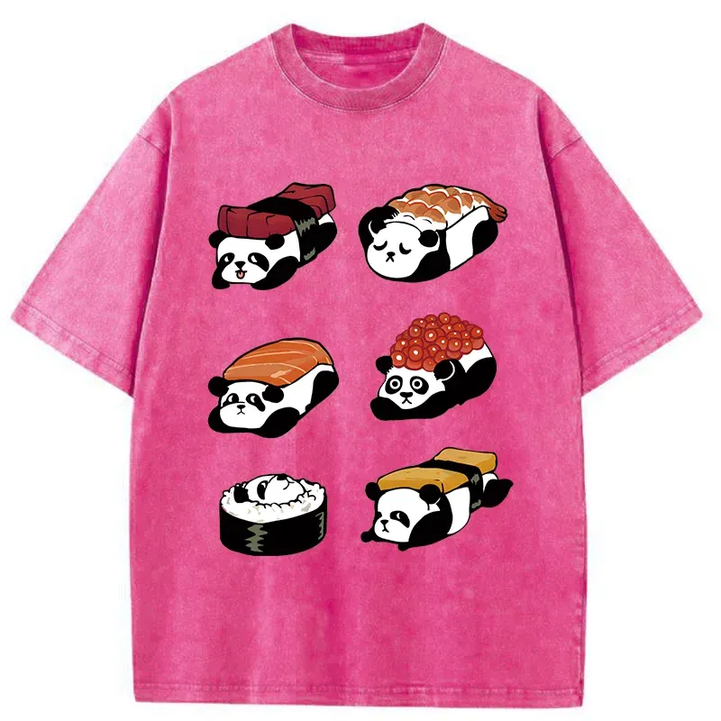 Tokyo-Tiger Panda Sushi Washed T-Shirt