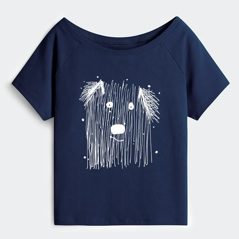 Tokyo-Tiger Fluffy Chaos In Dog Form Off Shoulder T-Shirt
