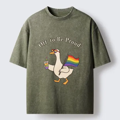 Tokyo-Tiger Off To Be Proud Goose Edition Washed T-Shirt