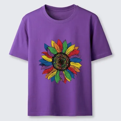 Tokyo-Tiger Rainbow Sunflower Pride Art Classic T-Shirt