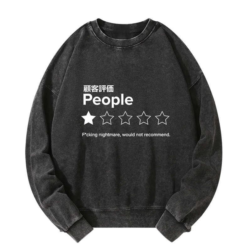 Tokyo-Tiger Evaluation People Washed Sweatshirt