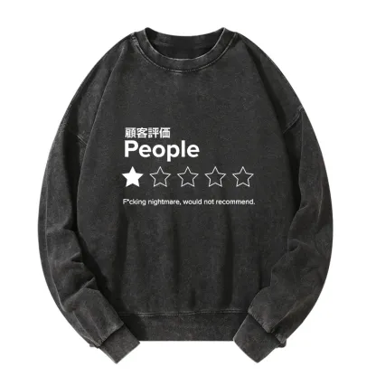 Tokyo-Tiger Evaluation People Washed Sweatshirt