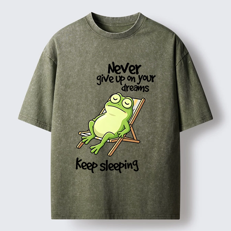 Tokyo-Tiger Never Abandon Your Sleepy Dreams Washed T-Shirt
