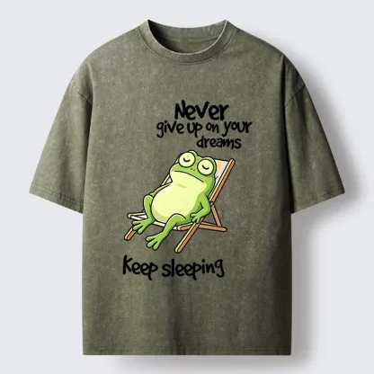 Tokyo-Tiger Never Abandon Your Sleepy Dreams Washed T-Shirt