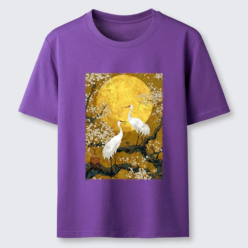 Tokyo-Tiger Traditional Japanese Crane Art Classic T-Shirt