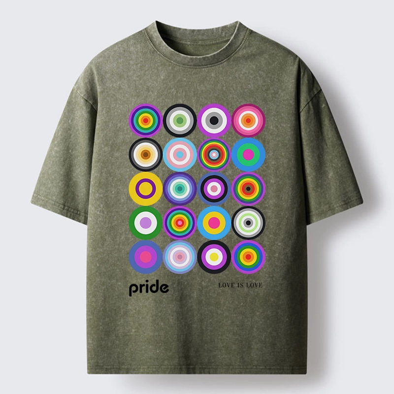 Tokyo-Tiger Every Circle Glows With Inclusive Love Washed T-Shirt