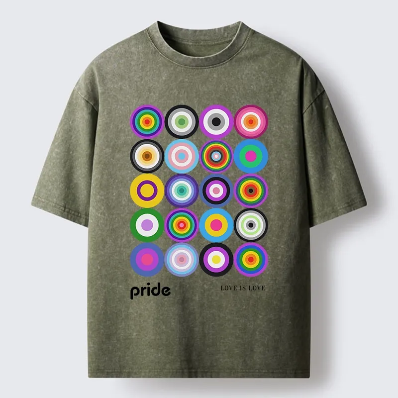 Tokyo-Tiger Every Circle Glows With Inclusive Love Washed T-Shirt