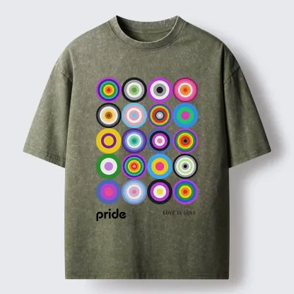 Tokyo-Tiger Every Circle Glows With Inclusive Love Washed T-Shirt