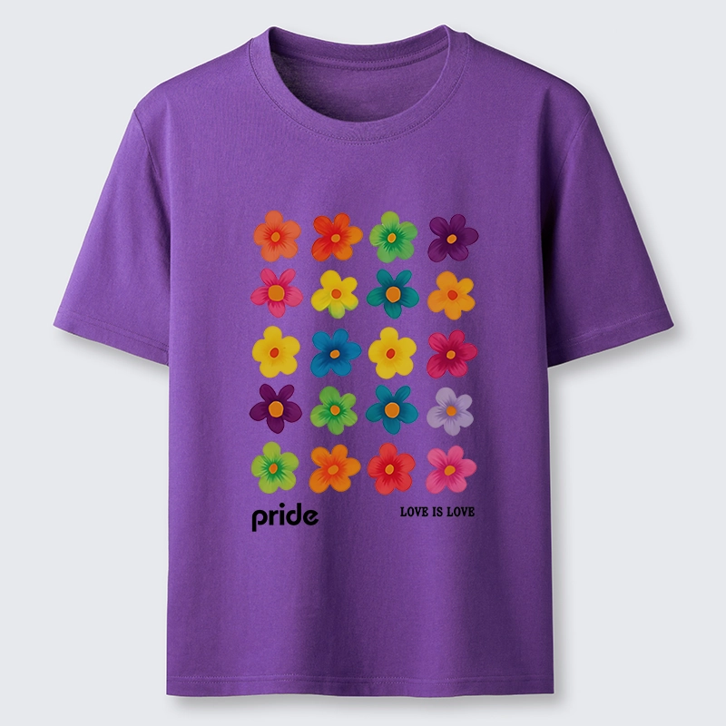 Tokyo-Tiger Colorful Flower Grid For Pride Month Classic T-Shirt