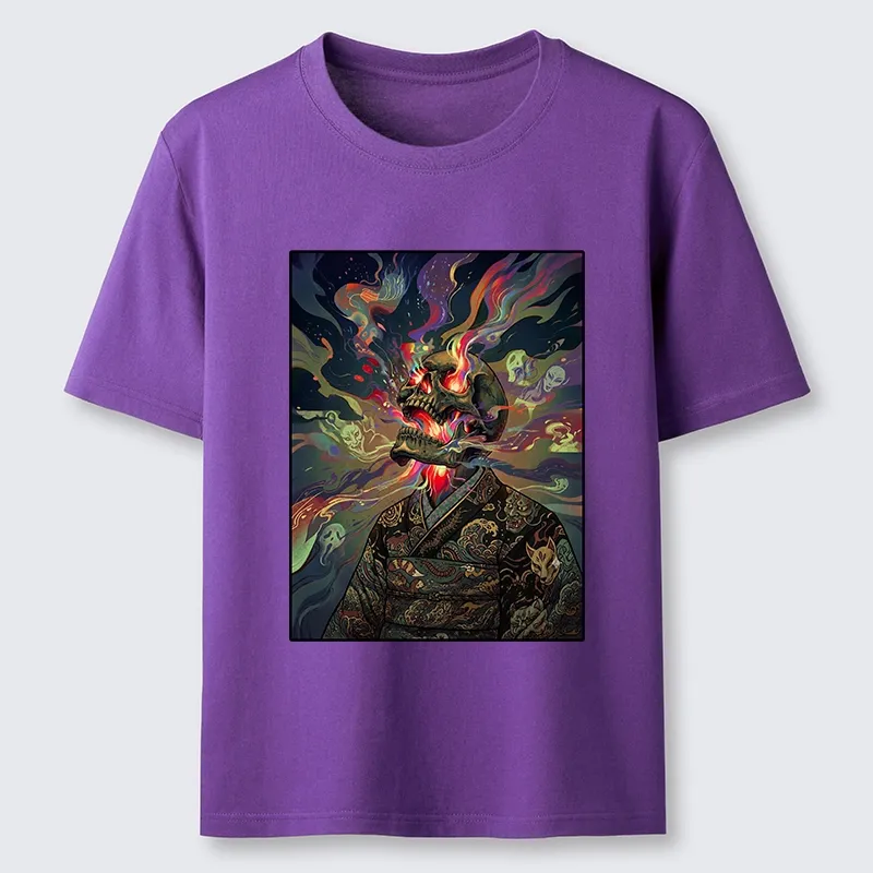 Tokyo-Tiger Colorful Flame Spirits Around Dead Head Classic T-Shirt