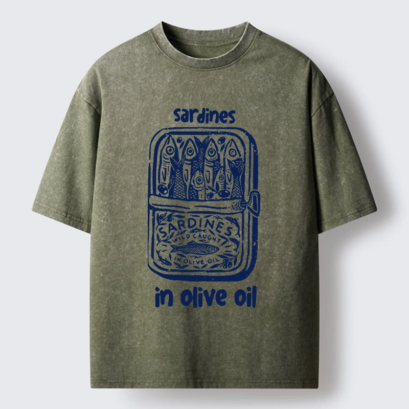 Tokyo-Tiger Tiny Fish Big Flavor Washed T-Shirt