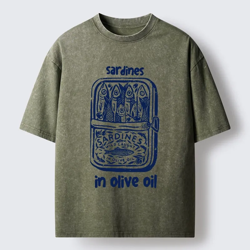Tokyo-Tiger Tiny Fish Big Flavor Washed T-Shirt