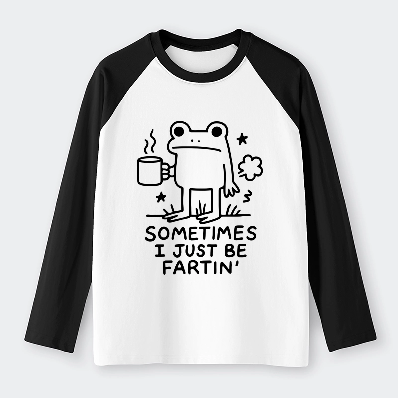 Tokyo-Tiger Sometimes A Frog Just Needs To Fart Raglan Long Sleeve T-shirt