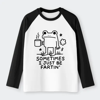 Tokyo-Tiger Sometimes A Frog Just Needs To Fart Raglan Long Sleeve T-shirt