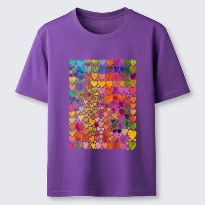 Tokyo-Tiger Rainbow Hearts Fill Full Art Grid Classic T-Shirt
