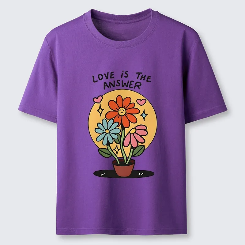 Tokyo-Tiger Happy Blooms Say Love Solves All Things Classic T-Shirt