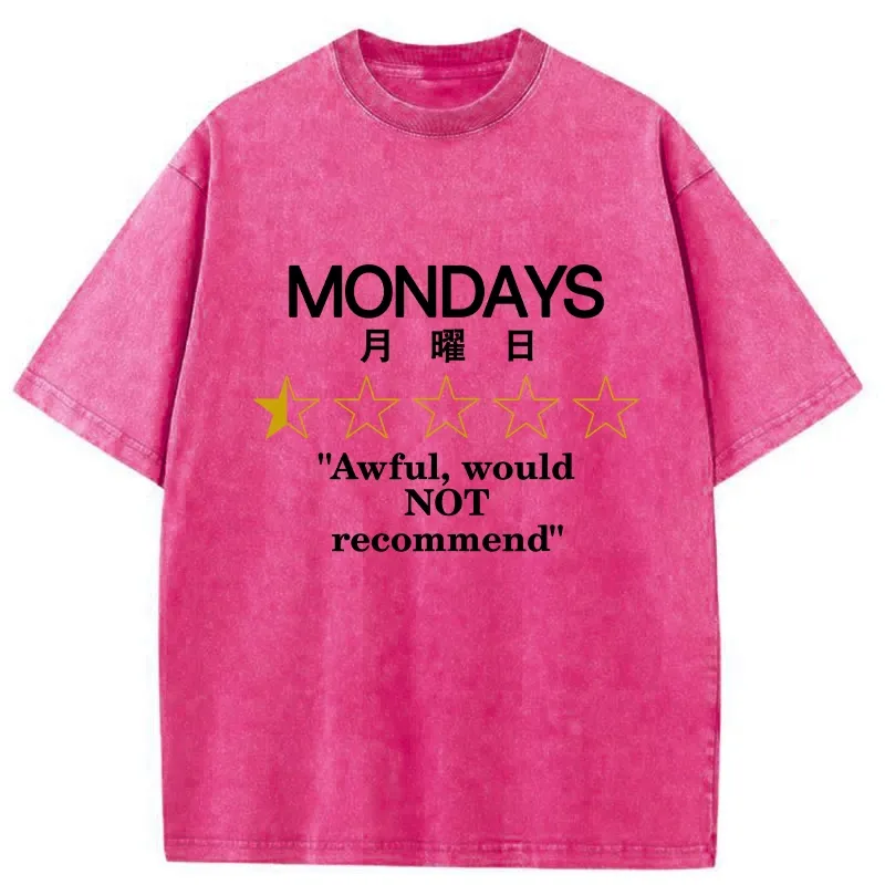 Tokyo-Tiger Not Recommended On Mondays Washed T-Shirt
