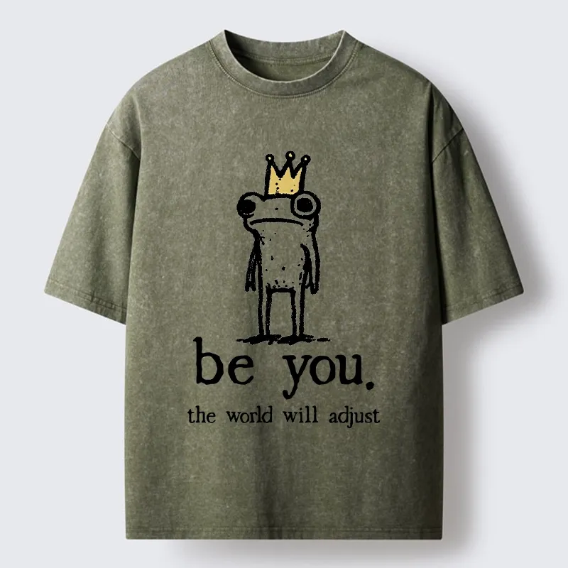 Tokyo-Tiger Crown Frog Stays True To Self Washed T-Shirt