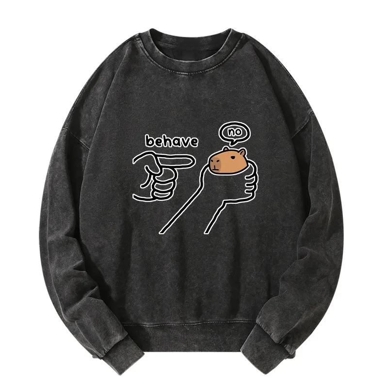 Tokyo-Tiger Dishonest Capybara Washed Sweatshirt