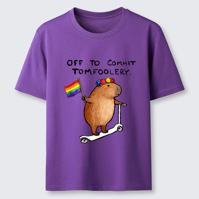 Tokyo-Tiger Pride Capybara On Scooter Meme Classic T-Shirt
