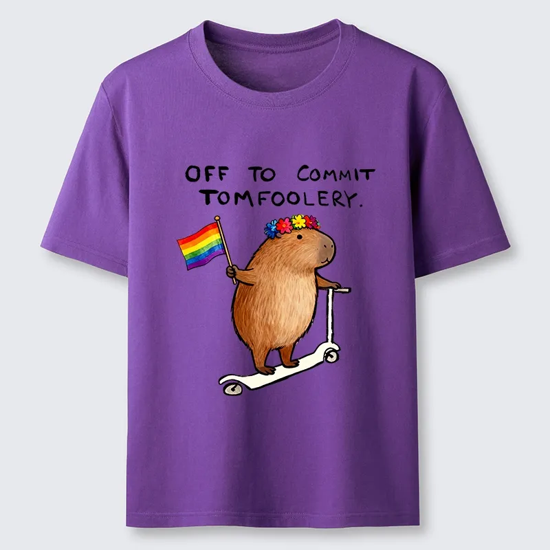Tokyo-Tiger Pride Capybara On Scooter Meme Classic T-Shirt