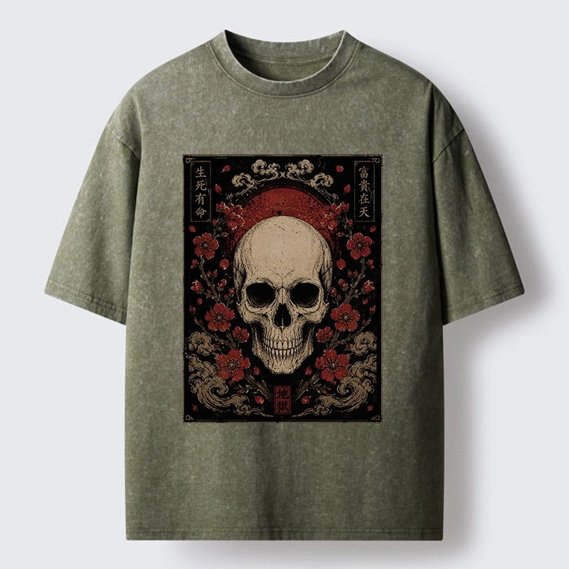 Tokyo-Tiger Sakura And The Dead Washed T-Shirt