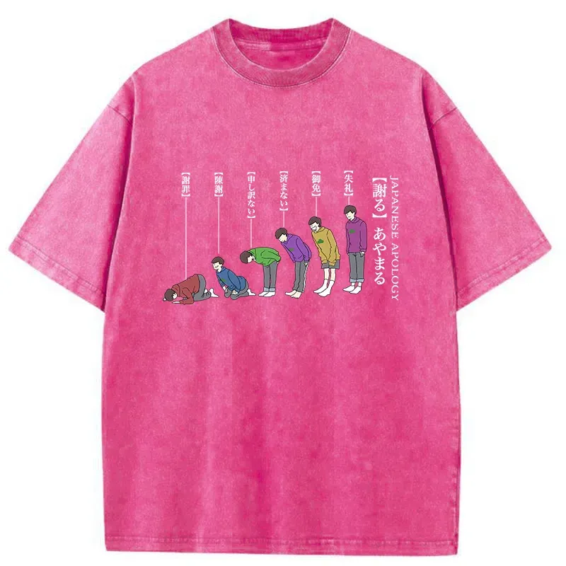 Tokyo-Tiger Japanese apology Washed T-Shirt