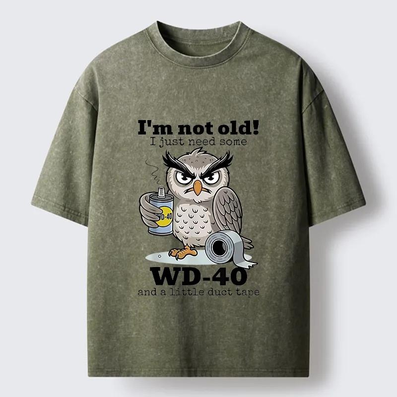 Tokyo-Tiger Funny Meme Owl Not Getting Old Washed T-Shirt