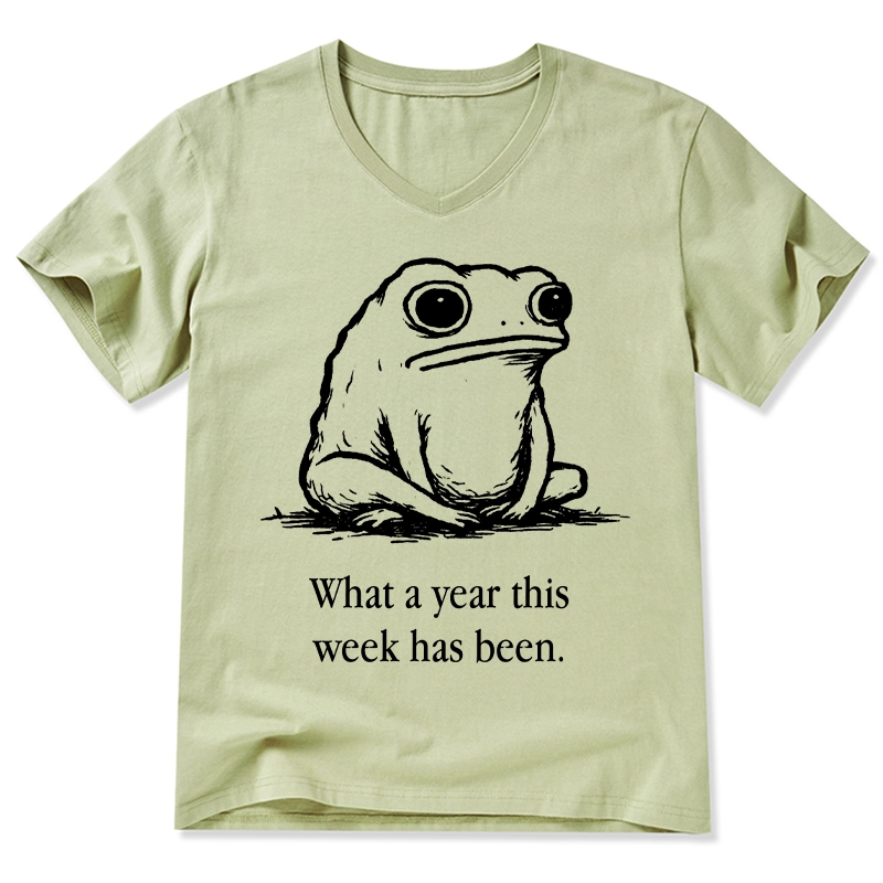 Tokyo-Tiger This Week Feels Like A Whole Year V-Neck Classic T-Shirt