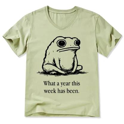 Tokyo-Tiger This Week Feels Like A Whole Year V-Neck Classic T-Shirt