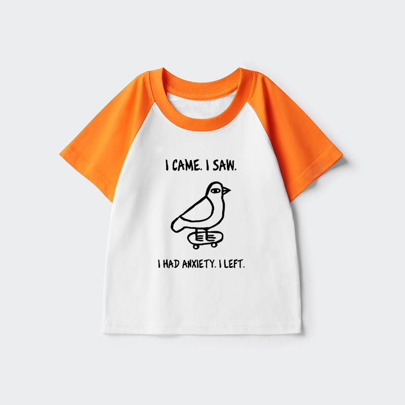 Tokyo-Tiger Funny Meme Bird Just Needs A Break Kids Raglan T-shirt