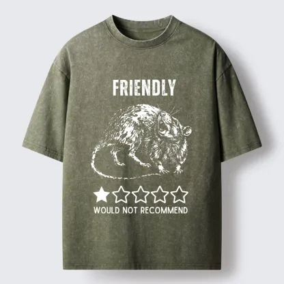 Tokyo-Tiger One Star Rat Bad Review Meme Washed T-Shirt