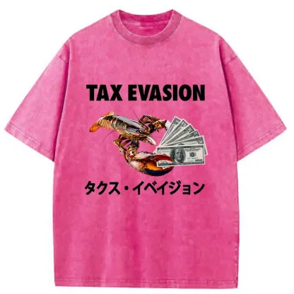 Tokyo-Tiger Tux Evasion Funny Washed T-Shirt