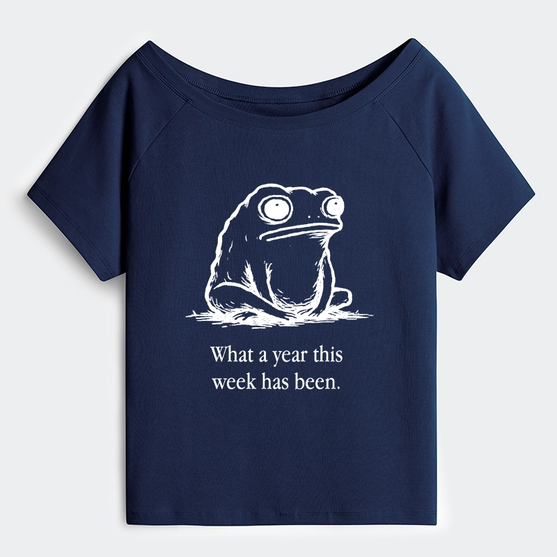Tokyo-Tiger This Week Feels Like A Whole Year Off Shoulder T-Shirt
