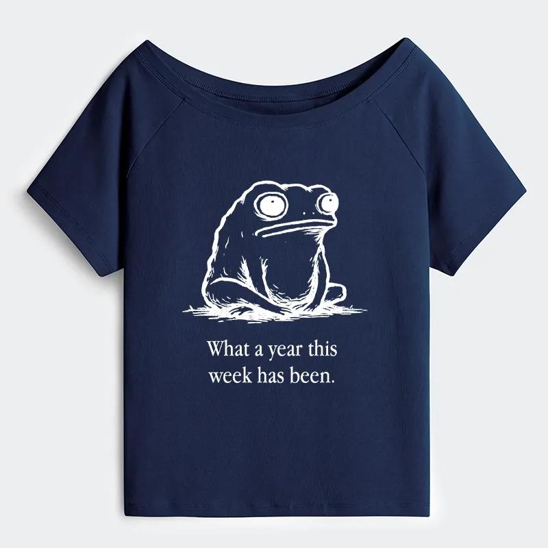 Tokyo-Tiger This Week Feels Like A Whole Year Off Shoulder T-Shirt