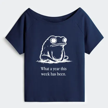 Tokyo-Tiger This Week Feels Like A Whole Year Off Shoulder T-Shirt