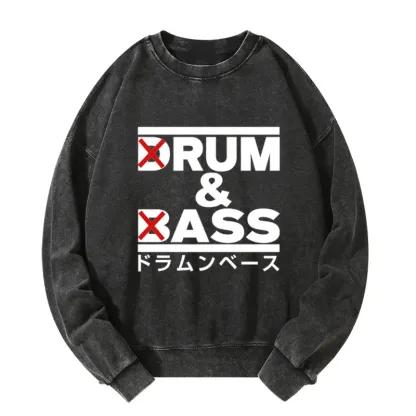 Tokyo-Tiger Drum And Bass Funny Washed Sweatshirt