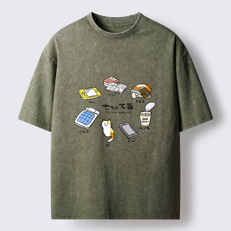 Tokyo-Tiger My Favorite Chill Hobby Collection Washed T-Shirt
