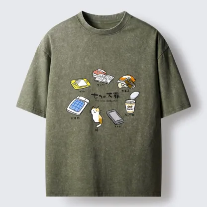 Tokyo-Tiger My Favorite Chill Hobby Collection Washed T-Shirt