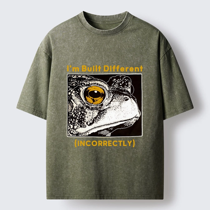 Tokyo-Tiger Unique Frog Has Special Built Style Washed T-Shirt