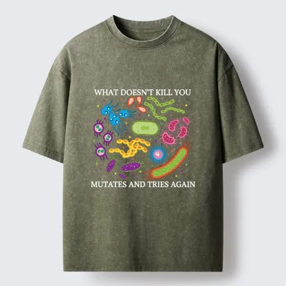 Tokyo-Tiger Funny Science Germ Virus Meme Washed T-Shirt