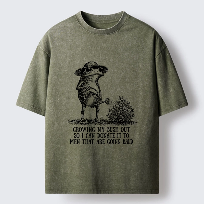 Tokyo-Tiger Silly Gardener Frog Funny Daily Meme Washed T-Shirt 