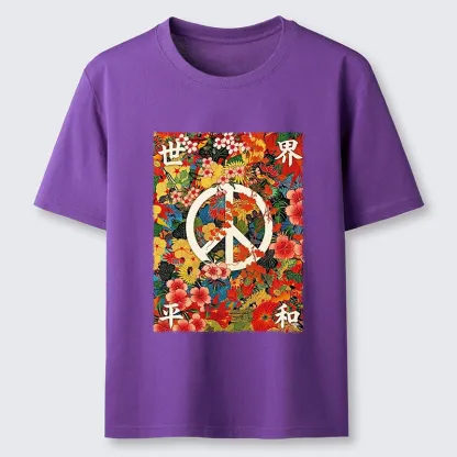Tokyo-Tiger Bright Blooms Bring Global Calm Peace Classic T-Shirt