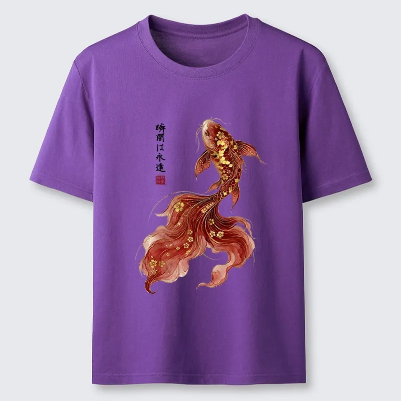 Tokyo-Tiger Golden Sakura Red Koi Ink Art Classic T-Shirt