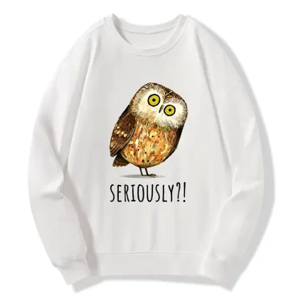 Tokyo-Tiger Seriously Confused Owl Meme Art Classic Sweatshirt