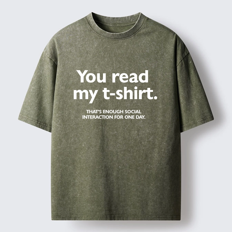 Tokyo-Tiger Introvert Social Limit Funny Meme Washed T-Shirt