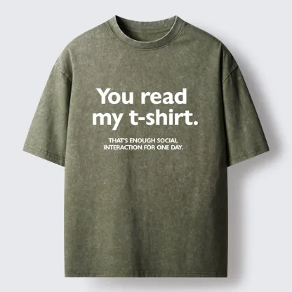 Tokyo-Tiger Introvert Social Limit Funny Meme Washed T-Shirt