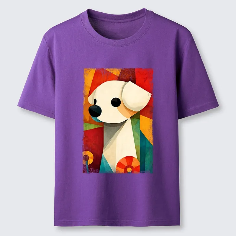 Tokyo-Tiger Retro Abstract Color Block Puppy Art Classic T-Shirt